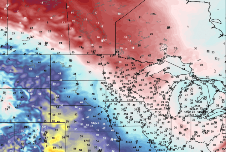 Next Weekend Temps